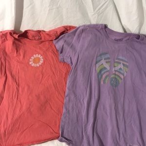 2 Life is Good t-shirts (size 10 girls)